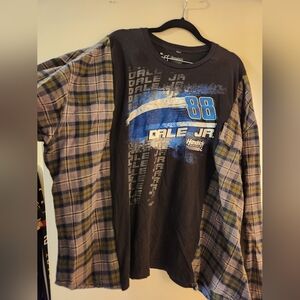 Graphic Flannel Upcyle Shirt